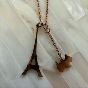 AGATHA PARIS Eiffel Tower and Scottie Necklace